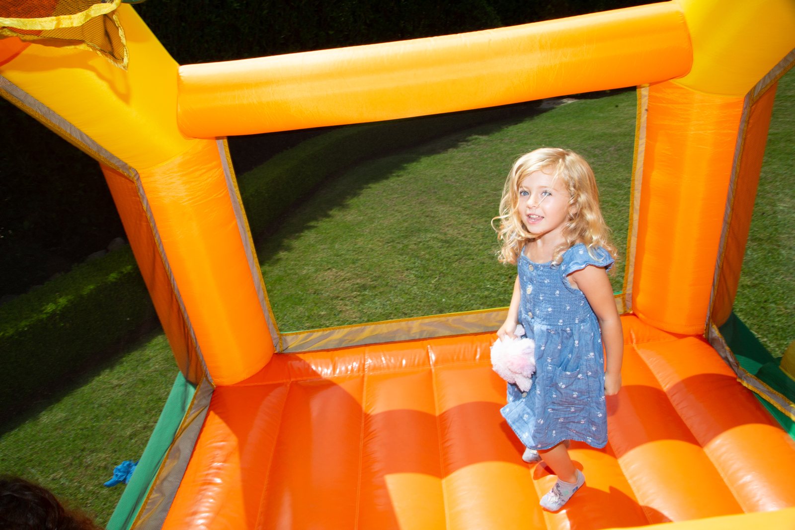 Backyard party — bounce house
